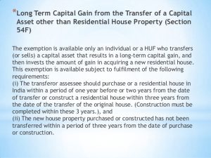 deduction under section 54F