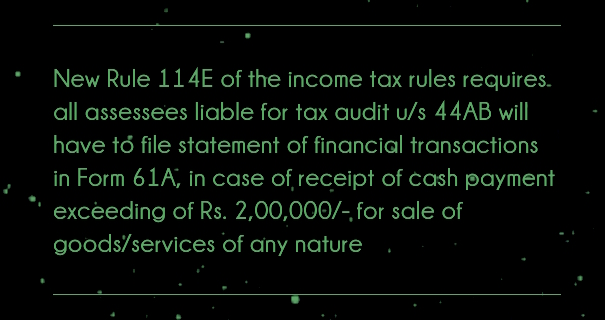 Filing Form No 61A