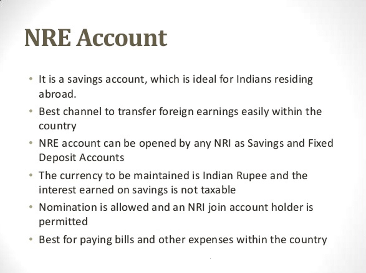 Tax Liability of an NRE account