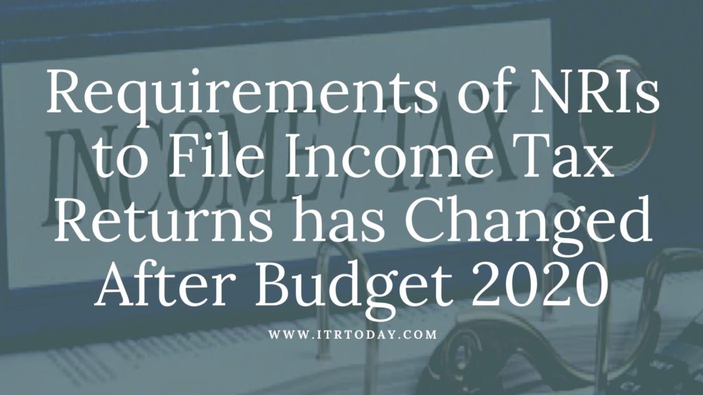 NRIs to File Income Tax Returns 1