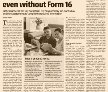 Filing Income Tax Return without form 16