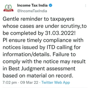 What would be Consequences of not Replying to Queries by Income Tax Department India